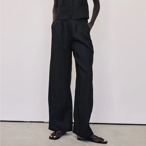 DISSH NORAH BLACK LINEN PANT